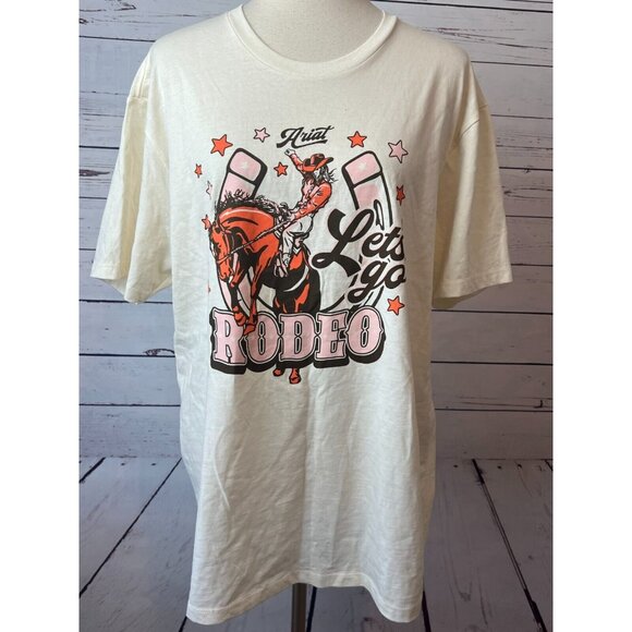 Ariat‎ Western Tee Shirt Large Graphic T-Shirt Boyfriend Fit Rodeo Cowgirl NWOT - Picture 5 of 7